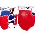 Reversible Taekwondo Chest Guard Red & Blue